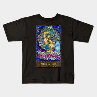 Knight Of Cups. Magic Gate Tarot Card Design. Kids T-Shirt